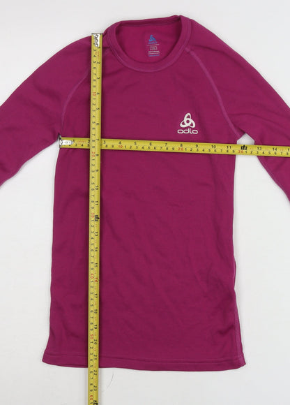 Odlo Teens Purple Slim Fit Long Sleeve Pullover Jumper Size 12