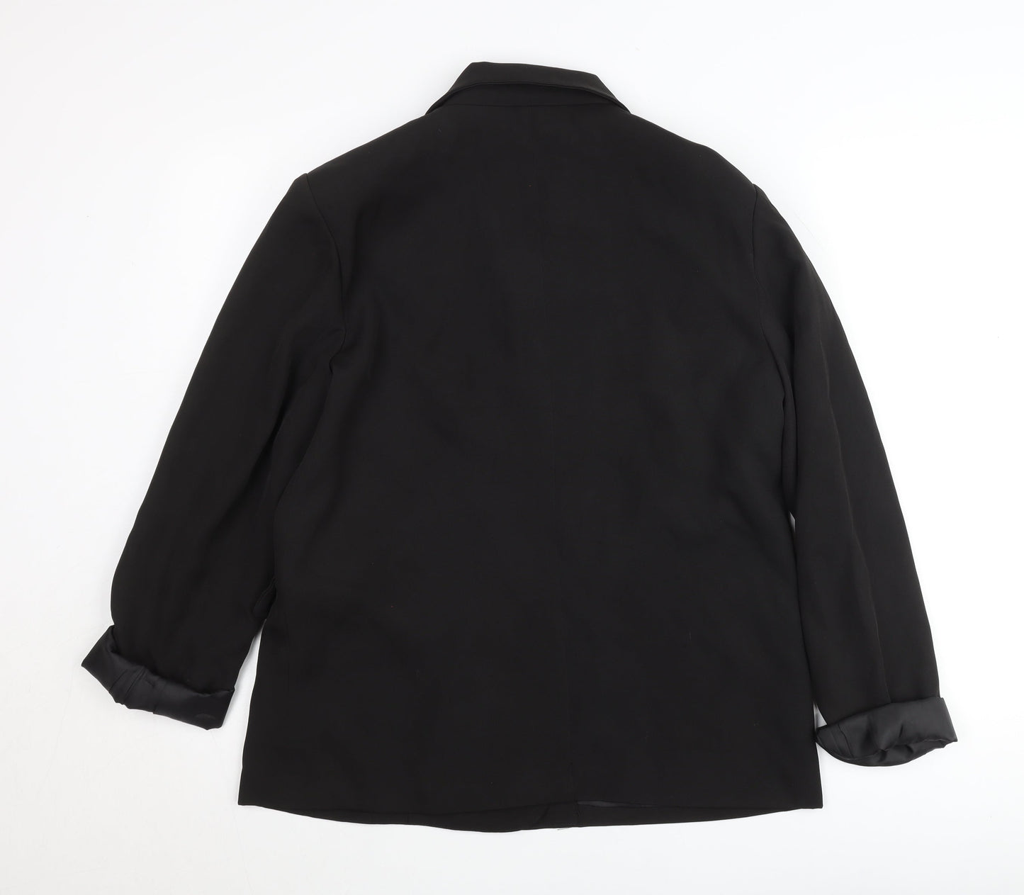 Boohoo Women’s Black Size 10 Double-Breasted Blazer Jacket