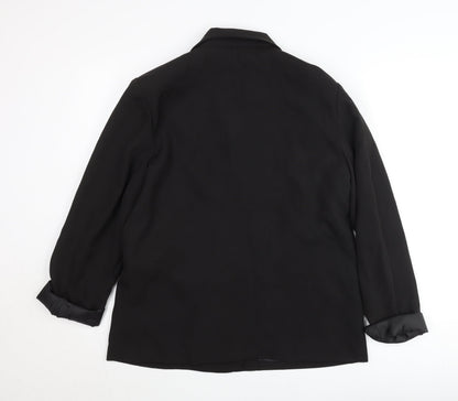 Boohoo Women’s Black Size 10 Double-Breasted Blazer Jacket