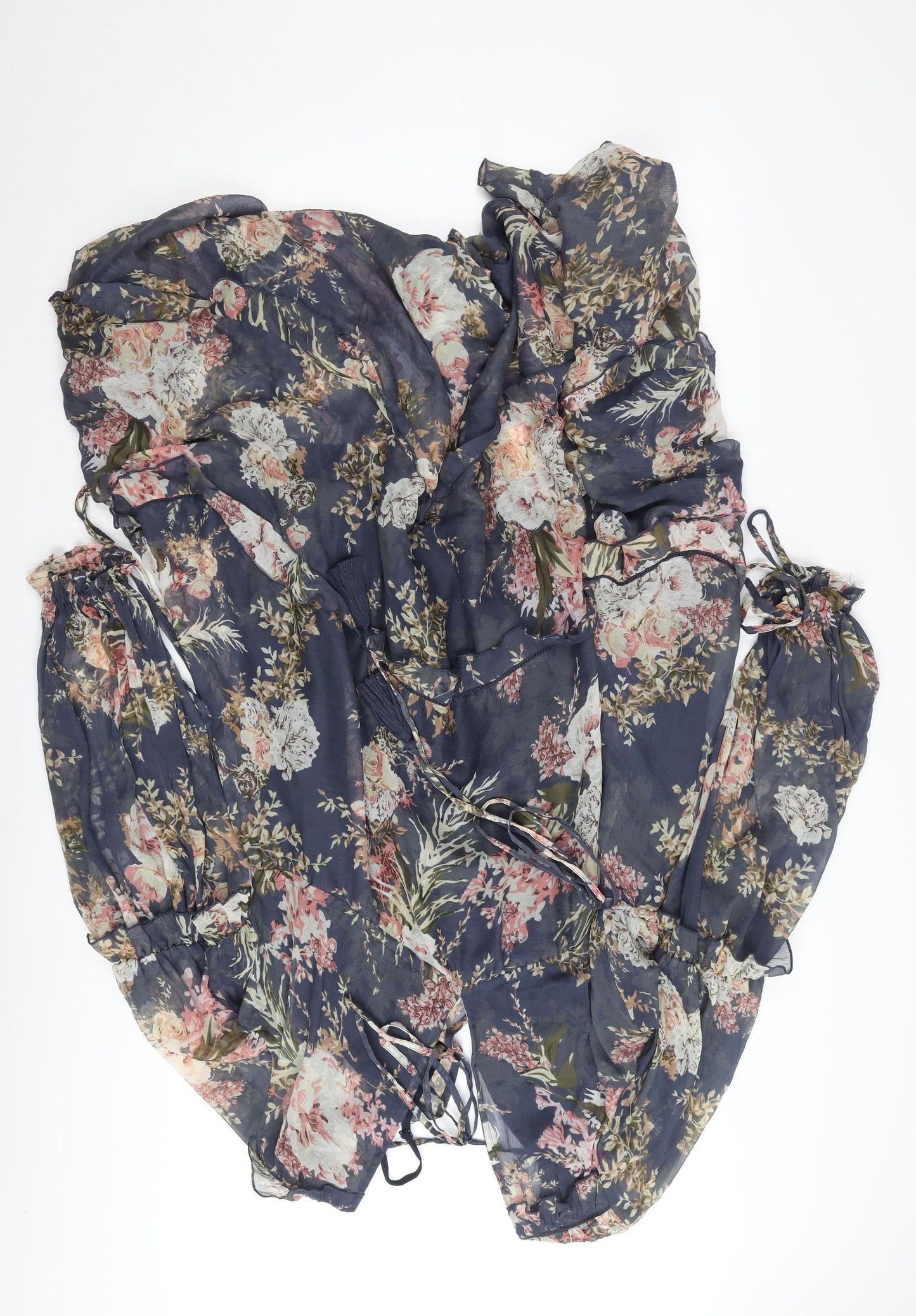 ASOS DESIGN Women’s Floral Midi Wrap Dress Size 16 Multicoloured