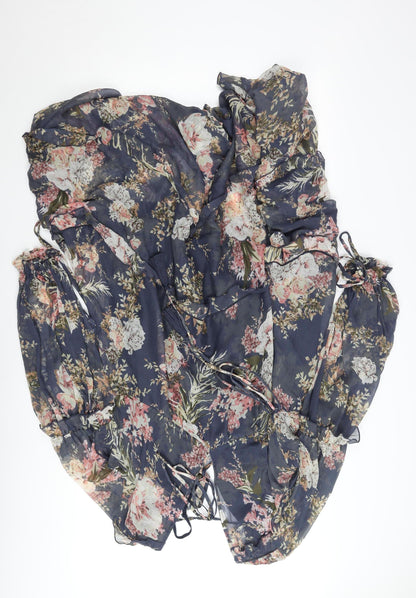 ASOS DESIGN Women’s Floral Midi Wrap Dress Size 16 Multicoloured