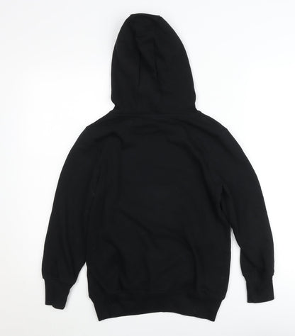 Next Boys Black Hoodie 9 Years Pullover Graphic Logo Sweatshirt