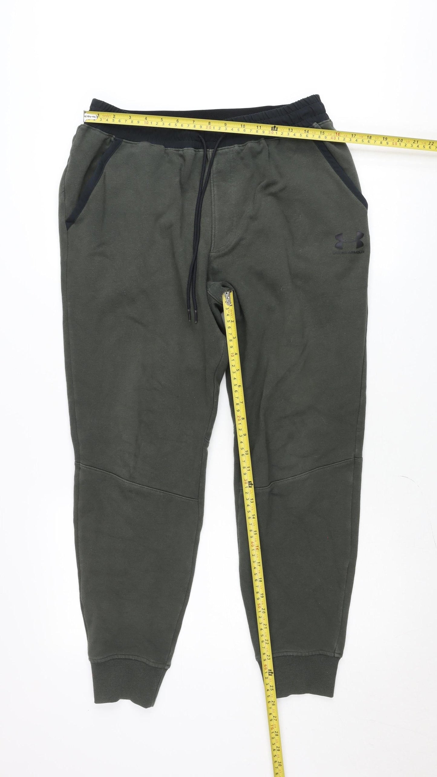 Under Armour Mens Green Jogger Fleece Sweatpants Trousers L