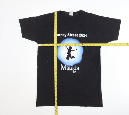 Fruit of the Loom Women’s Black T-Shirt S Theatre Matilda JR Print