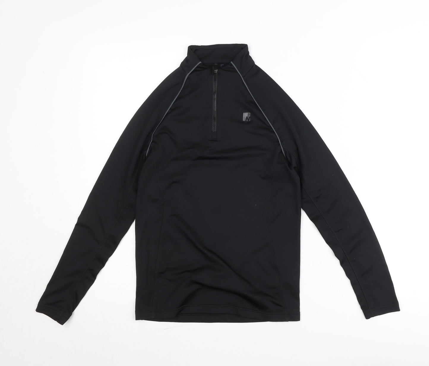 Nevica Teens Black 12 Slim Athletic Ski 1/4 Zip Sweatshirt