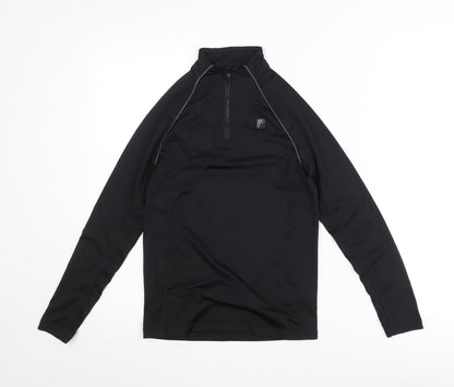 Nevica Teens Black 12 Slim Athletic Ski 1/4 Zip Sweatshirt