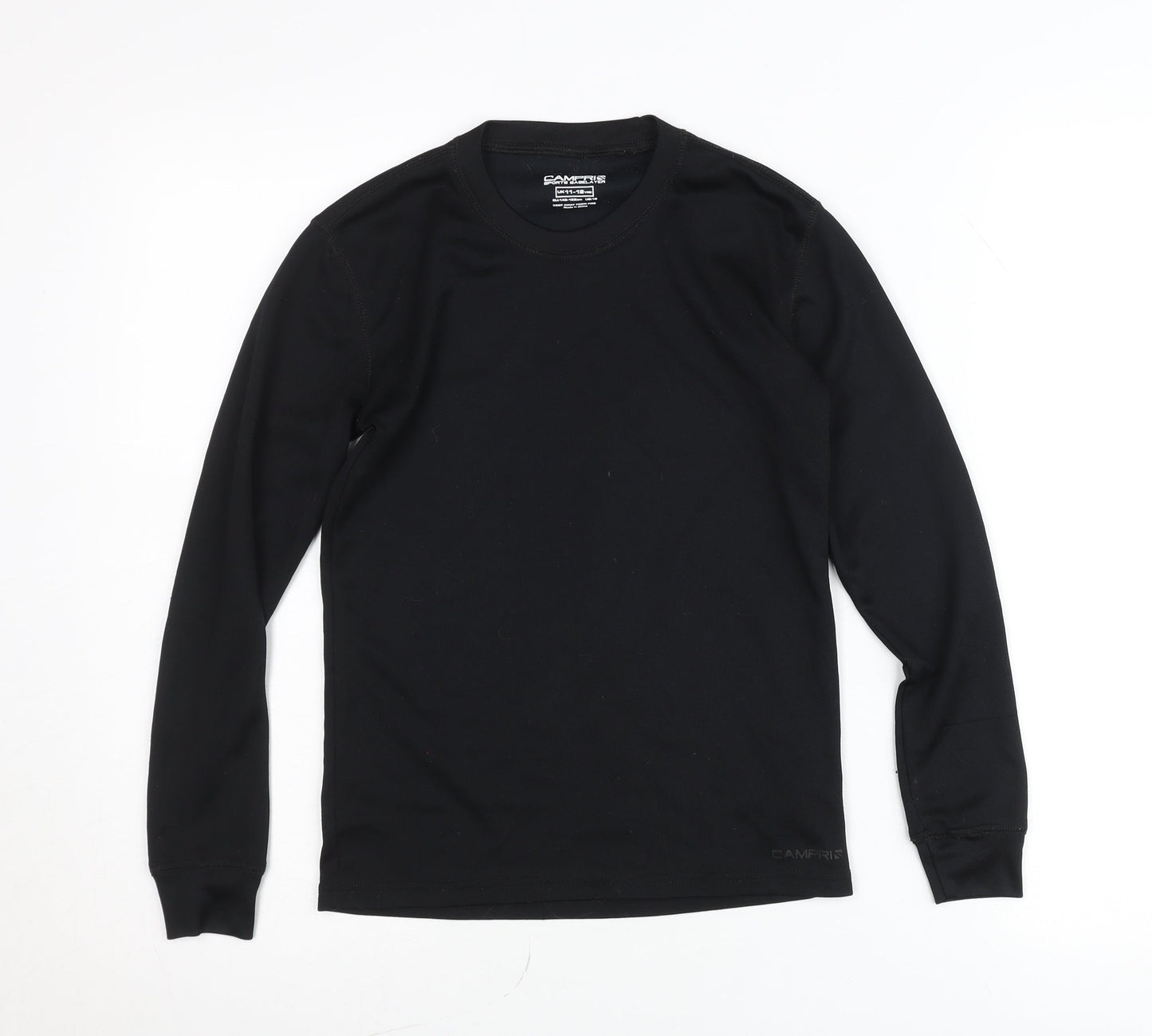 Campri Boys Black Long Sleeve Sports Baselayer T-Shirt 11-12 Years