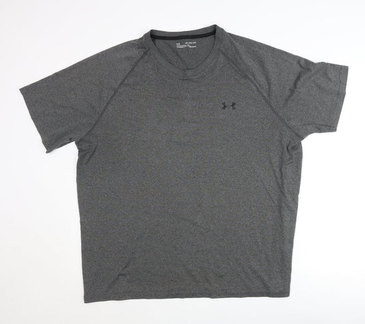 Under Armour Mens 2XL Grey Short Sleeve Crew Neck T-Shirt