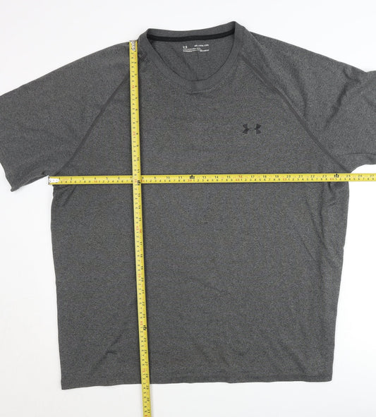Under Armour Mens 2XL Grey Short Sleeve Crew Neck T-Shirt