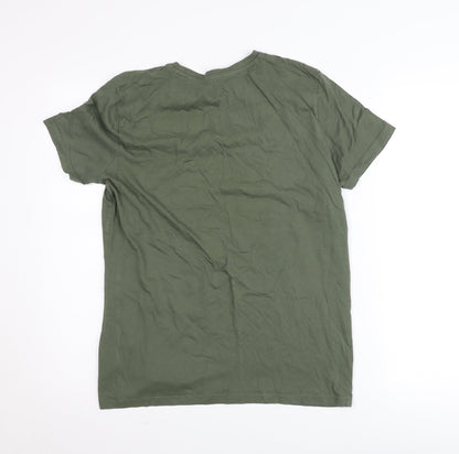 Nicce Teens Green 16 Plus Crew Neck Logo Short Sleeve T-Shirt