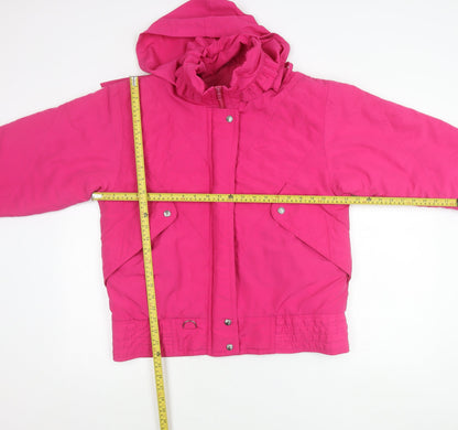 Marks and Spencer Women’s Pink Parka Jacket Size 10 Hooded Lined
