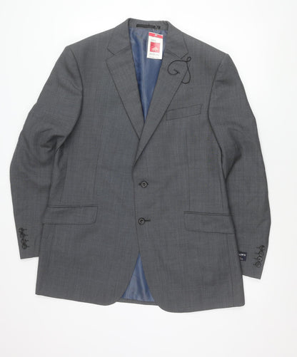 Marks and Spencer Men’s Grey Wool Suit Jacket 42L Classic Fit