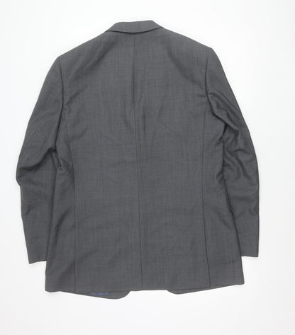 Marks and Spencer Men’s Grey Wool Suit Jacket 42L Classic Fit