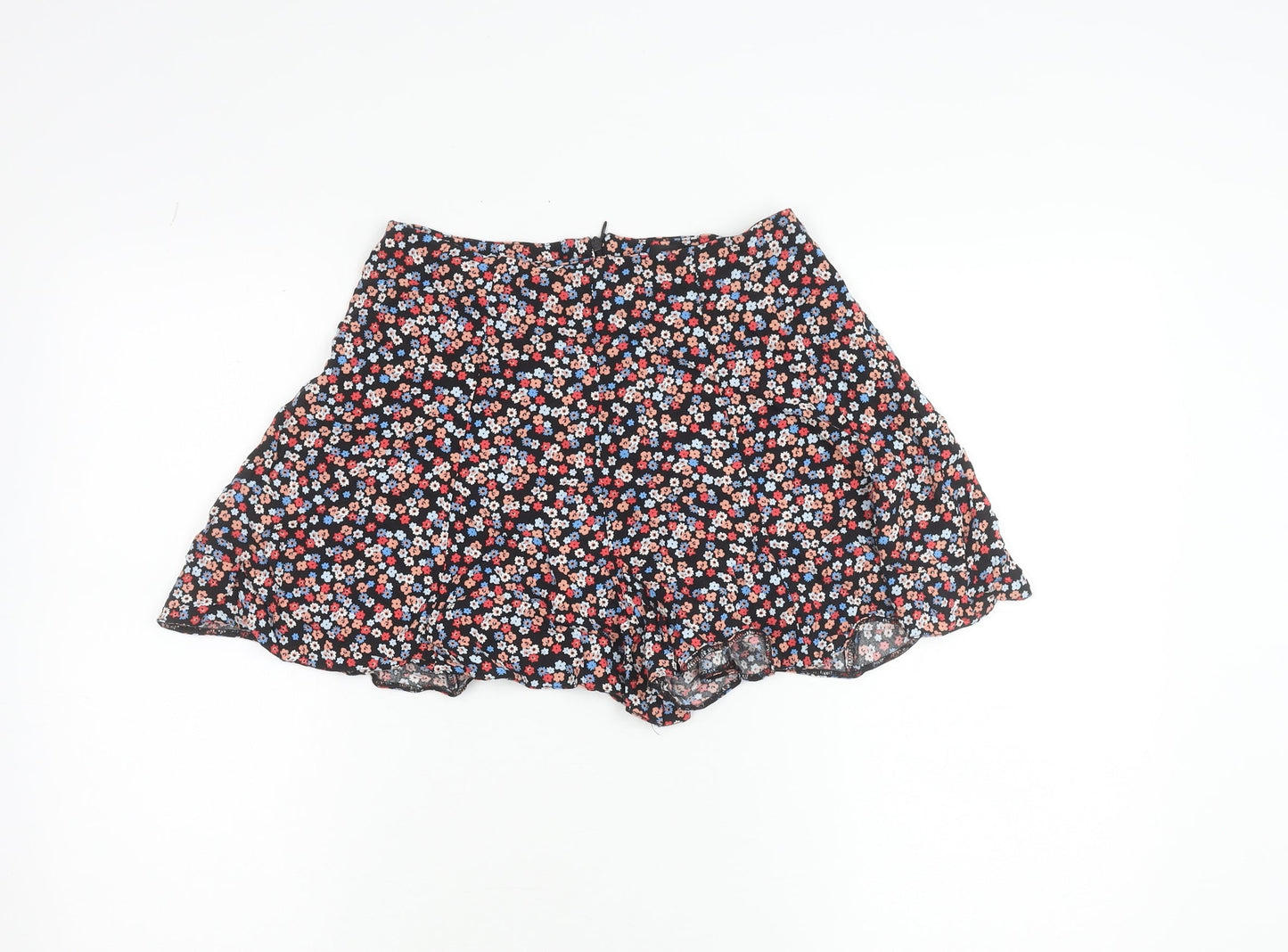 New Look Womens Multicoloured Floral Culotte Shorts Size 8