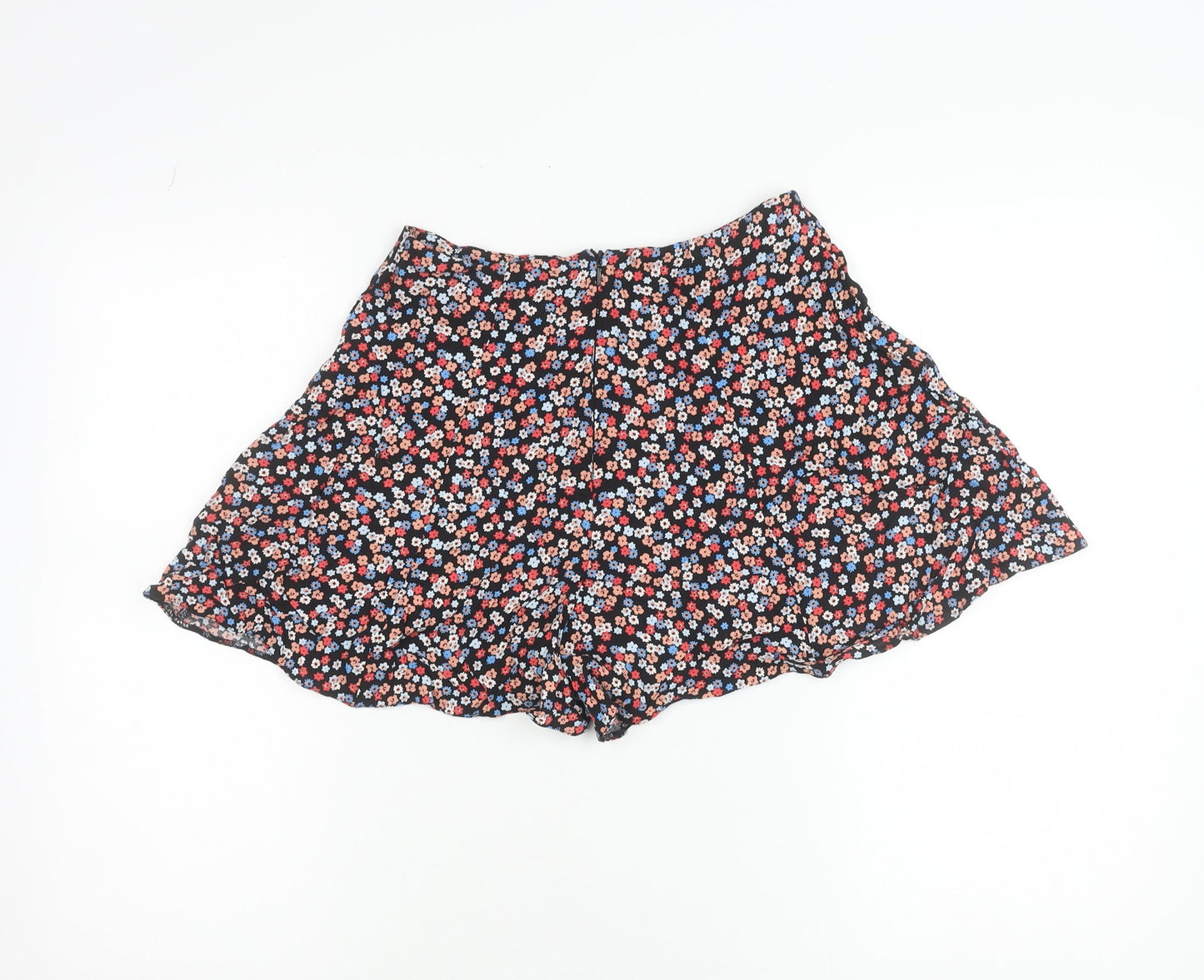 New Look Womens Multicoloured Floral Culotte Shorts Size 8
