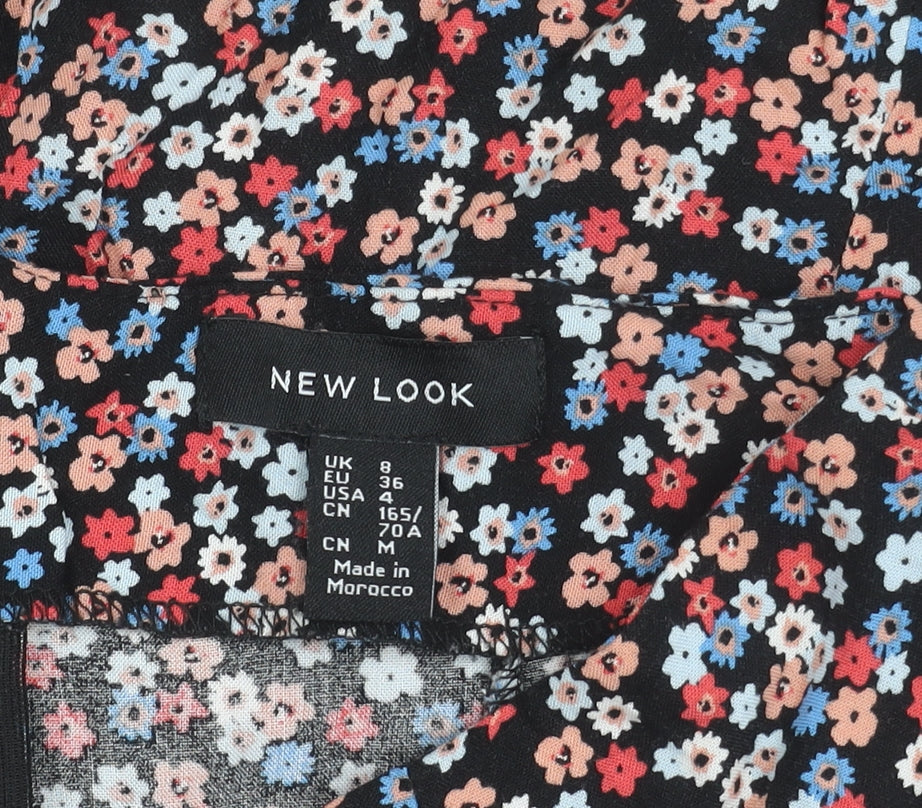 New Look Womens Multicoloured Floral Culotte Shorts Size 8