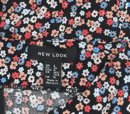 New Look Womens Multicoloured Floral Culotte Shorts Size 8
