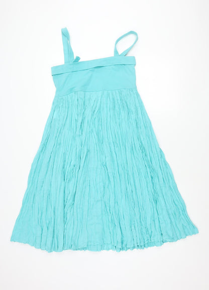 Garella Women’s Blue A-Line Knee Length Summer Dress Size 2