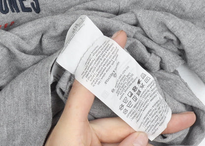 Jack & Jones Mens Grey Polo Shirt Size M Short Sleeve Cotton Blend