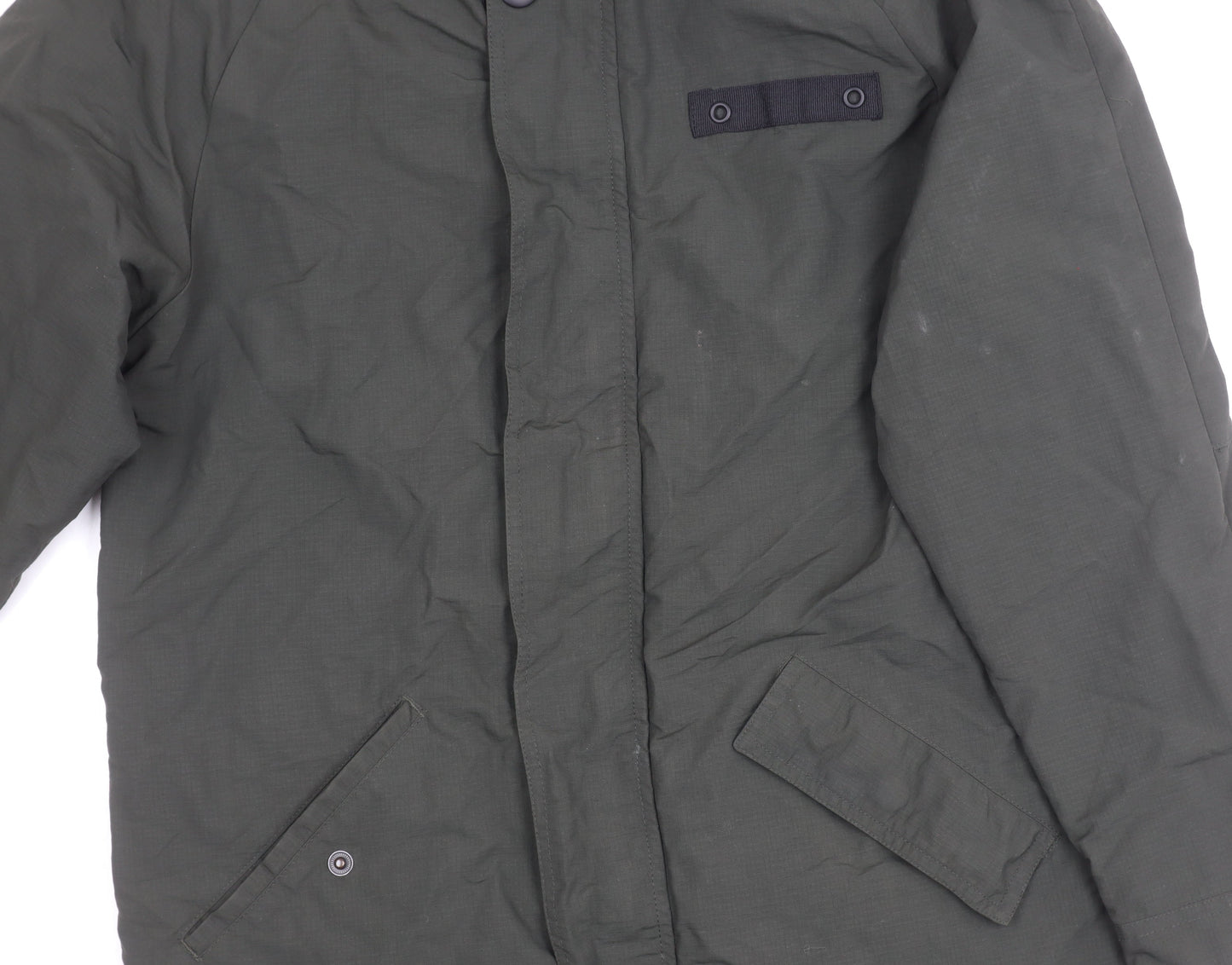 Next Girls Green Hooded Parka Coat Age 11 Years Mid-Length Winter Jacket