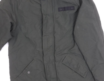 Next Girls Green Hooded Parka Coat Age 11 Years Mid-Length Winter Jacket