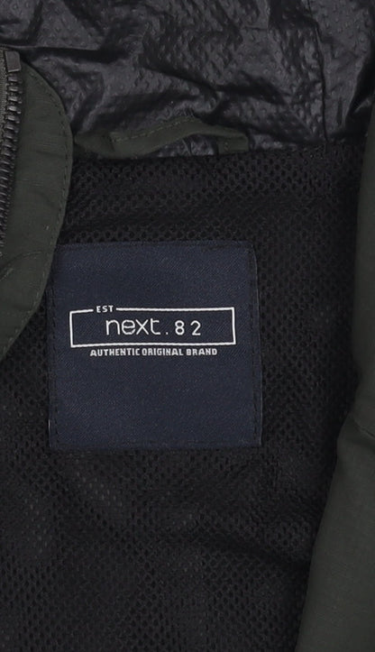 Next Girls Green Hooded Parka Coat Age 11 Years Mid-Length Winter Jacket
