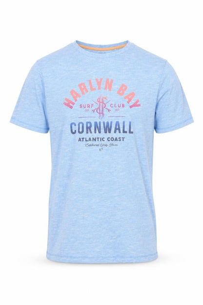 Next Men Blue S Regular Fit Cotton Graphic Surf T-Shirt
