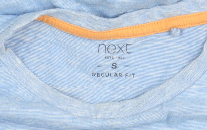 Next Men Blue S Regular Fit Cotton Graphic Surf T-Shirt