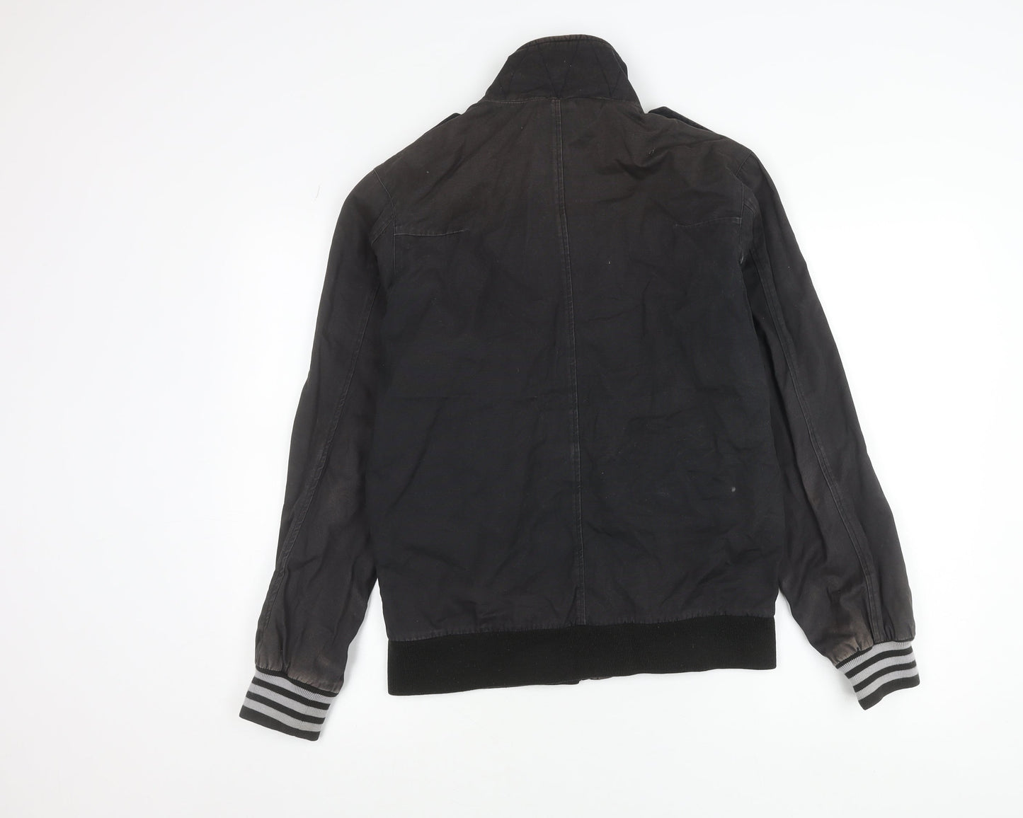 Adidas Mens Black Small Cotton Bomber Jacket with Pockets