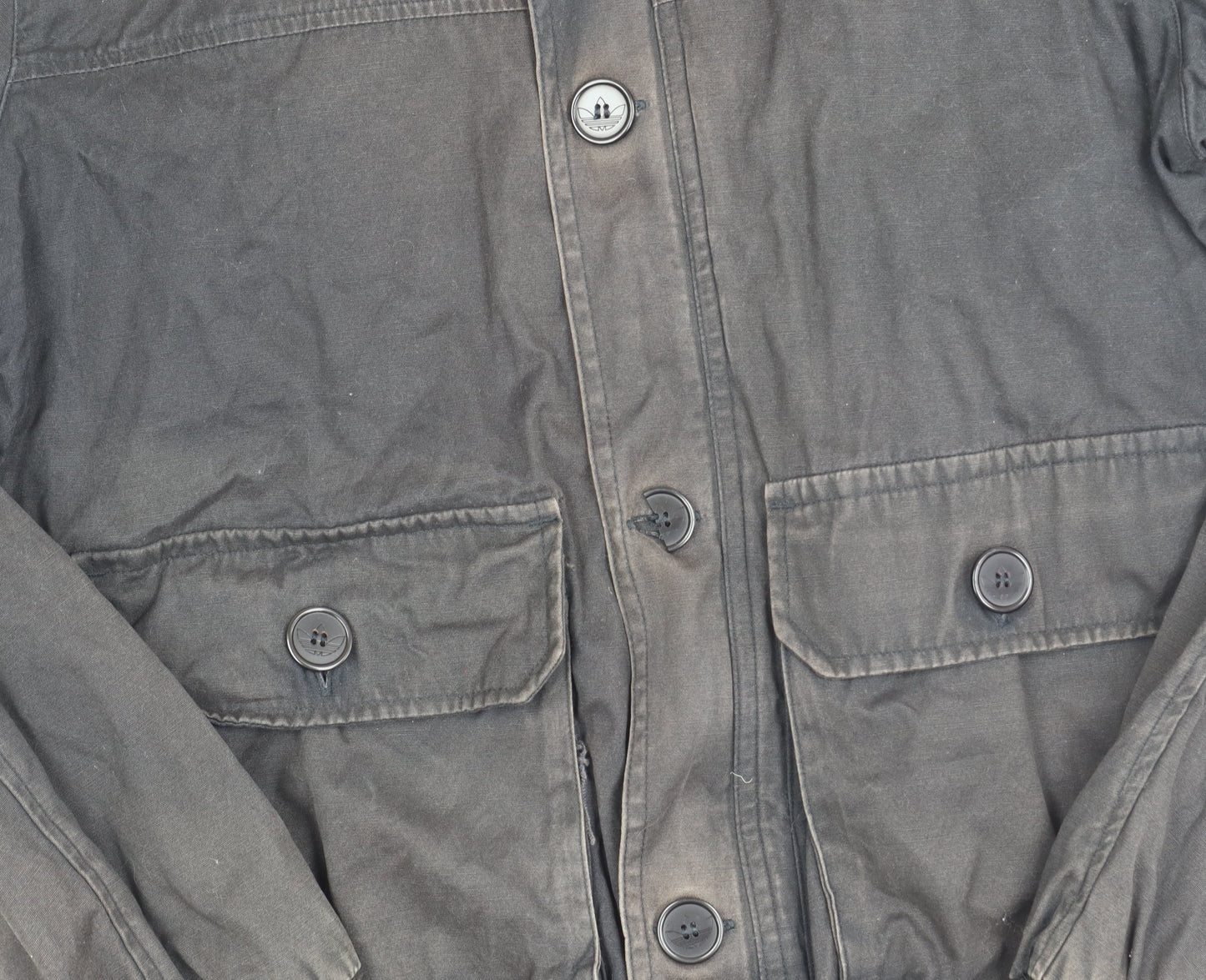 Adidas Mens Black Small Cotton Bomber Jacket with Pockets