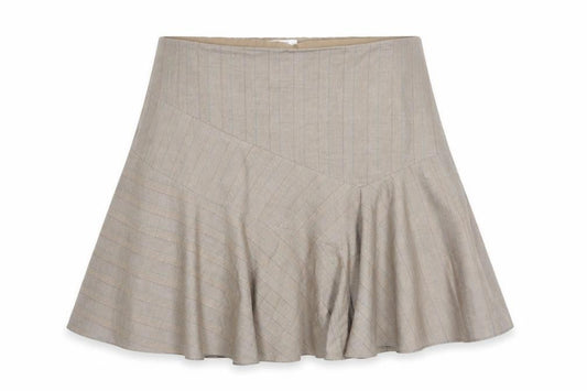 Next Women Beige Striped Flare Skirt Size 20 Knee Length Workwear