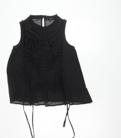 Next Petite Women’s Black Sleeveless Tunic Blouse Size 10
