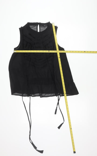 Next Petite Women’s Black Sleeveless Tunic Blouse Size 10
