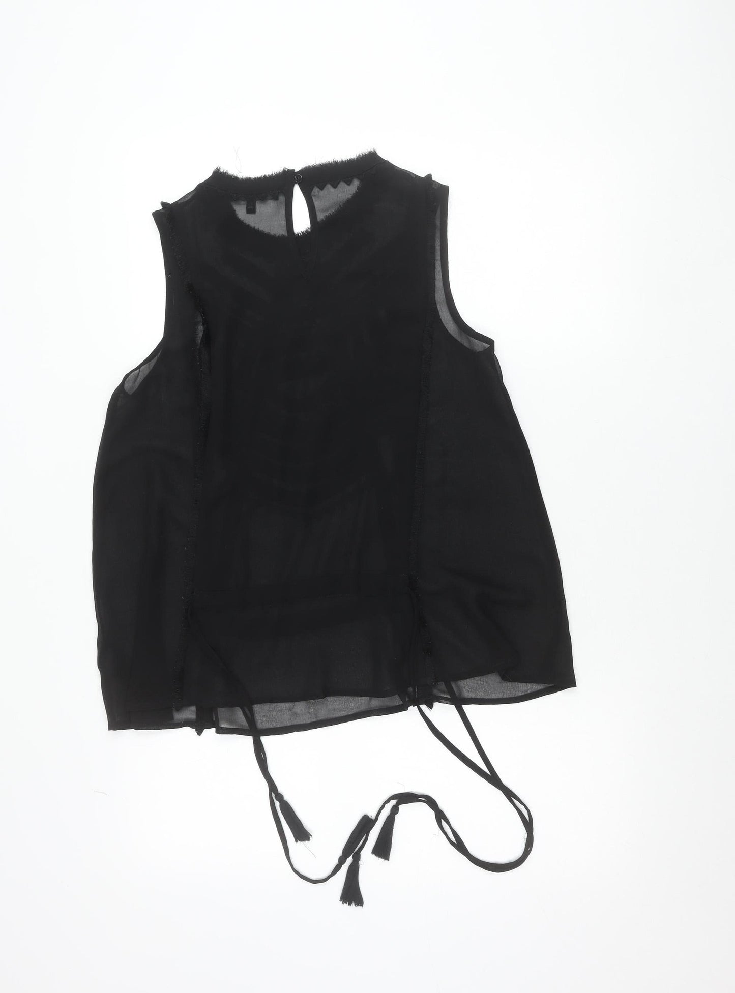 Next Petite Women’s Black Sleeveless Tunic Blouse Size 10
