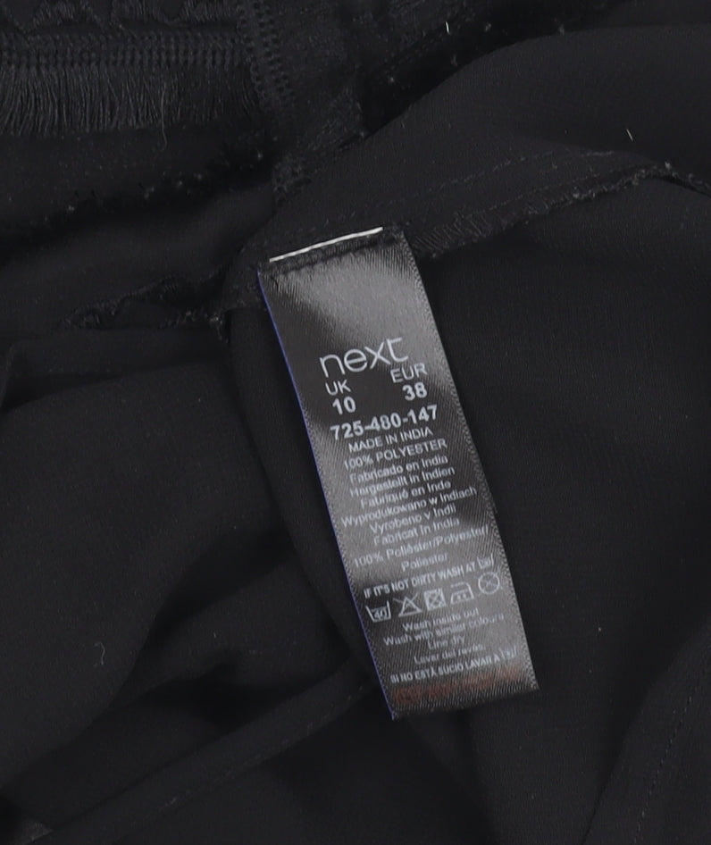 Next Petite Women’s Black Sleeveless Tunic Blouse Size 10