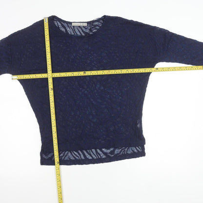 Atmosphere Womens Blue Lace Tunic Blouse UK 8 3/4 Sleeve