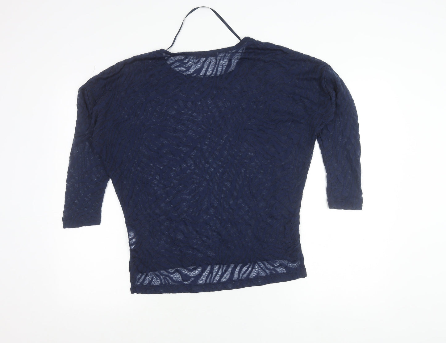 Atmosphere Womens Blue Lace Tunic Blouse UK 8 3/4 Sleeve