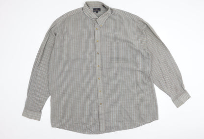 SRT Men’s Multicolour Check Shirt 2XL Tall Long Sleeve Button Up