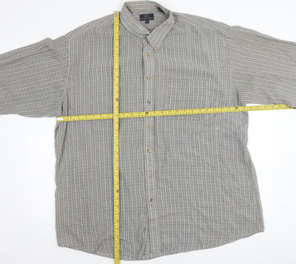 SRT Men’s Multicolour Check Shirt 2XL Tall Long Sleeve Button Up