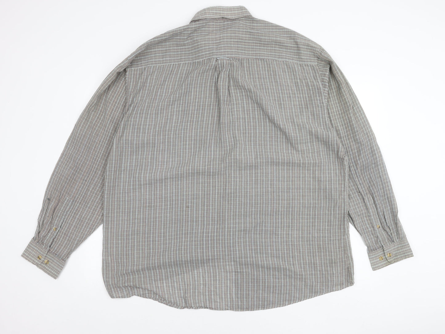 SRT Men’s Multicolour Check Shirt 2XL Tall Long Sleeve Button Up