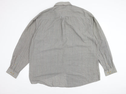 SRT Men’s Multicolour Check Shirt 2XL Tall Long Sleeve Button Up