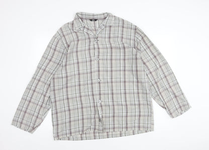 Marks and Spencer Womens Multicoloured Plaid Button-Up Shirt L