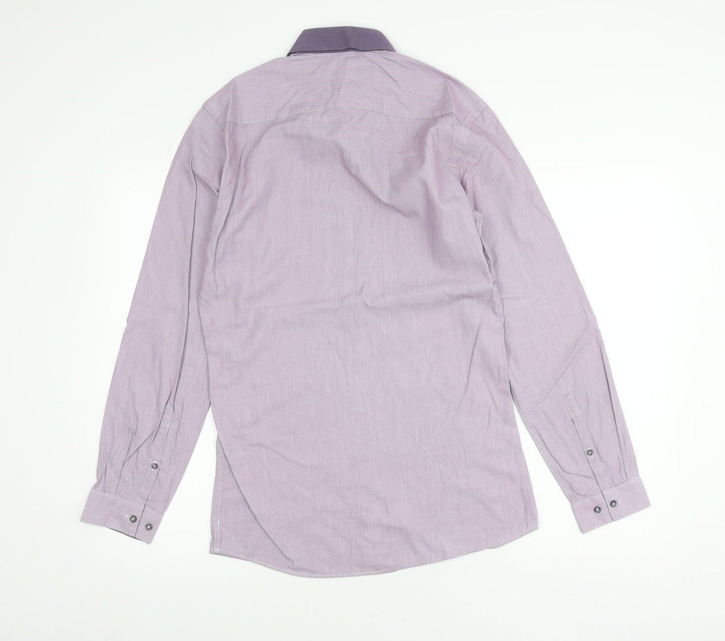 Next Men’s Purple Slim Fit Long Sleeve Cotton Shirt 14.5in