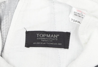 Topman Women Black Check Slim Fit Stretch Trousers Size 10