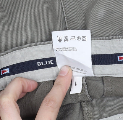 Marks and Spencer Unisex Adults Brown Chino Trousers L 38W 29L