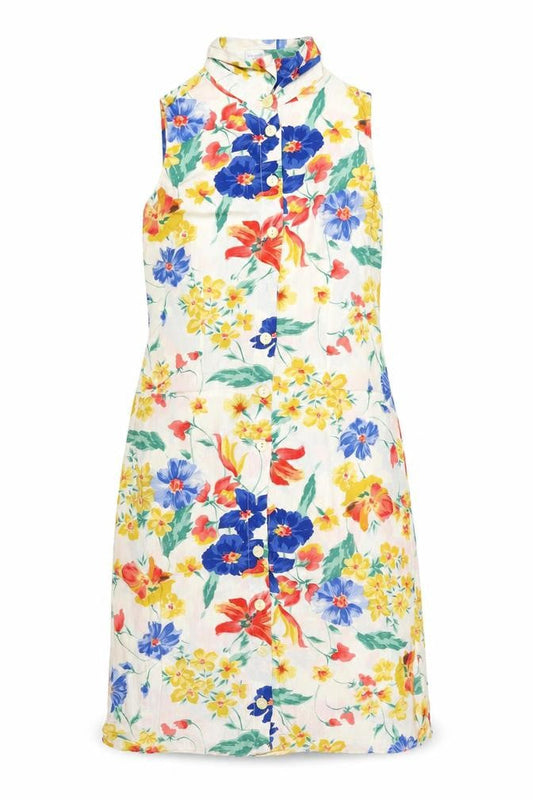 JH Special Womens Multicoloured Floral Shirt Dress Size 12 Viscose Vintage