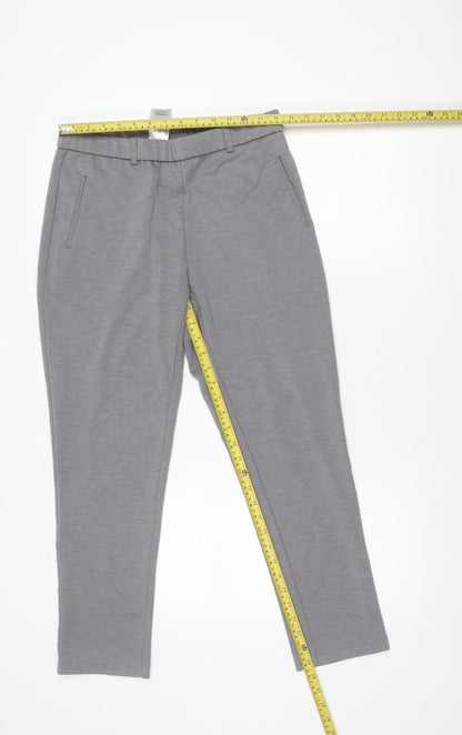 Damart Men Grey L Regular Fit Chino Trousers Elastic Waist