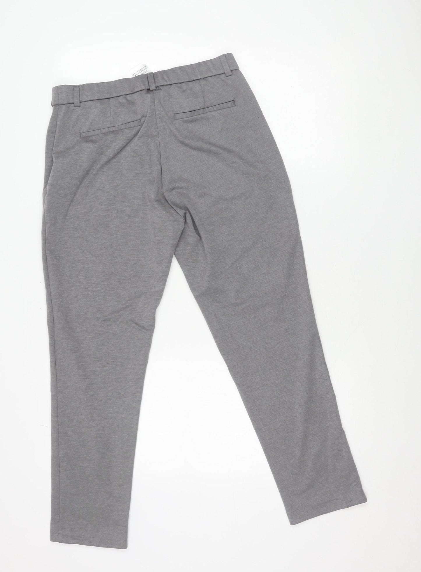 Damart Men Grey L Regular Fit Chino Trousers Elastic Waist