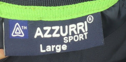 Azzurri Sport Men’s Blue Coach Pullover Jersey Top L