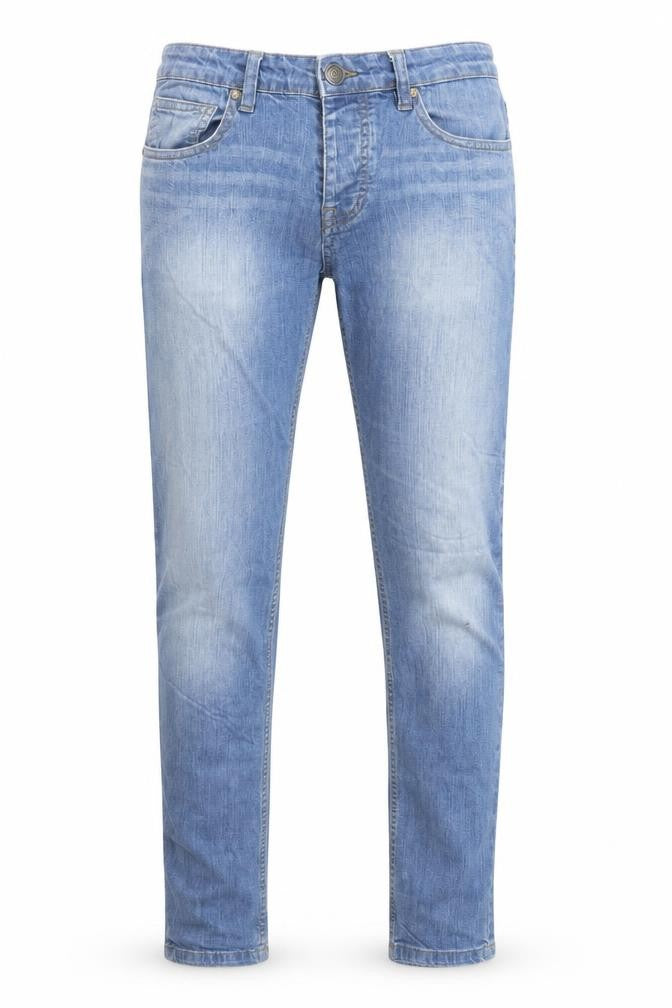 Front view of Denim Co. Men Blue Skinny Jeans W30 L32 Cotton Stretch